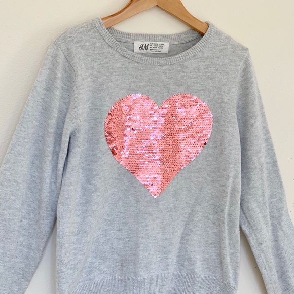H&M Sequined Heart Sweater - Picture 2 of 4